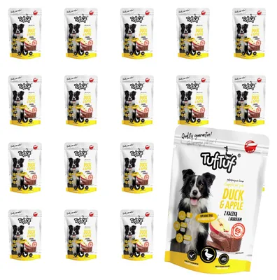 Produktbild von Tuftuf | Feuchtfutter für Hunde - 20x300g - Fleischdose Ente mit Apfel - Nassfutter - Hundefutter
