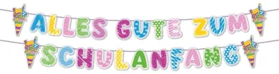 Produktbild von Buchstabengirlande - 2 x 1.5 m - Alles Gute Zum Schulanfang - ABC Einschulung