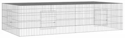 Obrázek produktu pro Králičí klec, rozměry 220 x 110 x 55 cm, pozinkovaná ocel - robustní konstrukce s větracími otvory