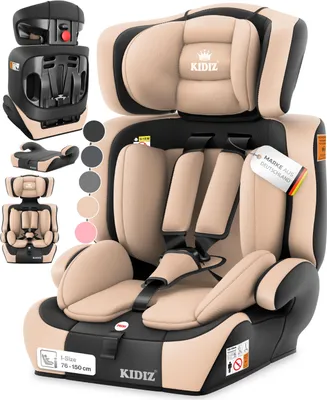 Immagine prodotto di Seggiolino auto KIDIZ® Gruppo 1+2+3, da 9 a 36 kg, con cintura a 5 punti e poggiatesta regolabile