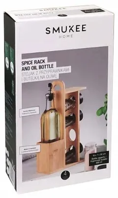 Produktbild von Smukee Bambus Ständer mit Gewürzgläsern und Ölflasche 500ml