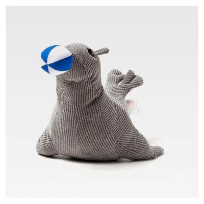 Produktbild von Tier-Türstopper Seehund mit Ball, grau, 38 cm