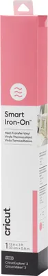 Produktbild von Cricut Smart Iron-On, Hitzebeständige Vinylrolle, Pink, Einfarbig, Glänzend, 330 mm, 900 mm