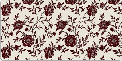 Produktbild von Schreibtischmatte Tischunterlage 90x45 cm Mauspad - Burgunder Blumen