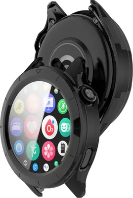 Produktbild von Schutzhülle mit Glas für Xiaomi Watch S4, Bizon Case Watch Adamo, Schwarz