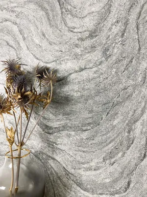 Newroom Vliestapete Hava Grey Grau Marmor, Musteransicht