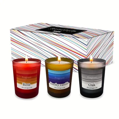 Produktbild von Duftkerzen Geschenkset 3 Stück Sojawachs Glas Zuhause