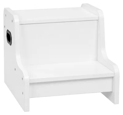 Immagine prodotto di TRANKIELO® - Scala per bambini con due gradini – Antiscivolo, con maniglia, multifunzionale, bianca – Adatta per bagno e cucina