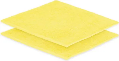 Produktbild von 2 x Seiftuch 30 x 30 cm  500g/m²  Gelb Doppelpack Hohe Qualität Neu/OVP