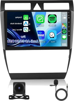 Image de Autoradio Audi A6 C5 - Autoradio Android - Système stéréo 2 DIN - Autoradio CarPlay - Lecteur multimédia Bluetooth