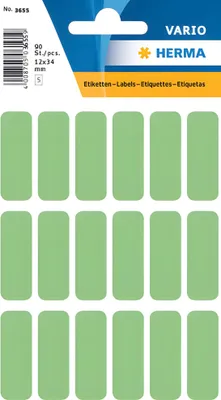 Produktbild von HERMA Vielzweck Etiketten 12 x 34 mm grün 90 Etiketten