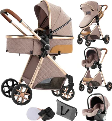 Obrázok produktu pre Nosič autosedačky, univerzálny dizajn 3 v 1, ľahký a prenosný, KHAKI