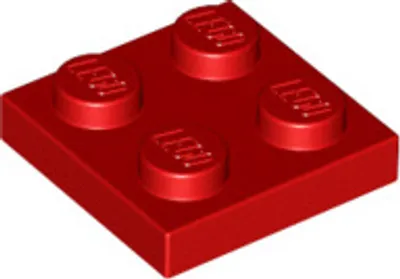 Zdjęcie produktu dla 50 sztuk LEGO, nr części 3022 w kolorze czerwonym (czerwony)