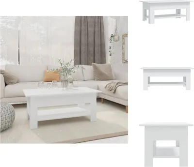 Zdjęcie produktu dla vidaXL Stolik kawowy biały 102x55x42 cm materiał drewnopochodny - Stoliki kawowe