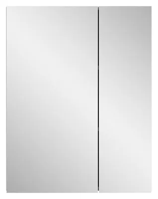 Immagine prodotto di Mobiletto con specchio da bagno Vira a 2 ante, bianco lucido, bianco.