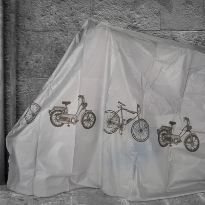 Produktbild von Wasserabweisende Fahrradabdeckung aus Polyethylen mit Klettverschluss, leicht zu reinigen