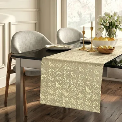 Productafbeelding van Solidchoice - Gouden Tafelloper voor Rechthoekige Tafels - 230 cm Waterdicht en Vlekbestendig
