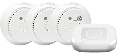Produktbild von Homematic IP Starter Set Rauchwarnmelder - 3 Räume, (1x Access Point