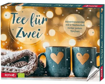 Produktbild von Adventskalender 'Bio-Tee-Adventskalender für Zwei' bestückt