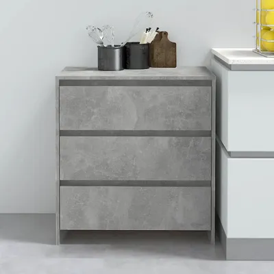 Zdjęcie produktu dla vidaXL Kredens betonowy szary 70x41x75 cm materiał drewnopochodny
