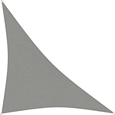Produktbild von sunprotect 83291 Professional Sonnensegel, 5 x 5 x 7 m, 90° Grad Dreieck, wind- & wasserdurchlässig, grausilber