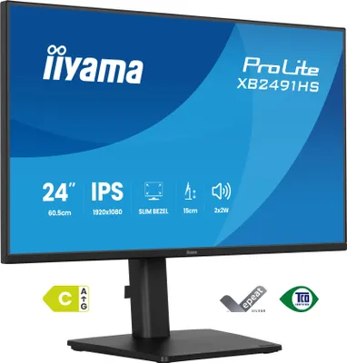 Produktbild von iiyama ProLite XB2491HS-B1 Computerbildschirm 60,5 cm (23.8") 1920 x 1080 Pixel Full HD LCD Schwarz