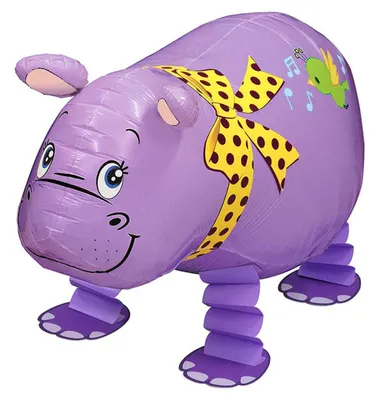 Produktbild von Airwalker Folienballon "Baby Hippo" | 55 cm