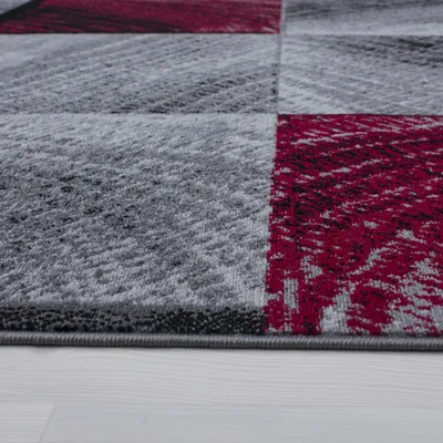 Produktbild von Kurzflor Teppich Pago Läufer, Farbe: Rot, Größe:80x300 cm