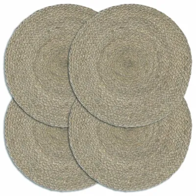 Zdjęcie produktu dla Vidaxl -Taschen 4 STs rund 38 cm Jute einfach grau