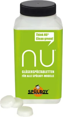 Produktbild von Spülboy® NU® Gläserspültabletten, 500 g Dose, 100 Stück für 100 Füllungen