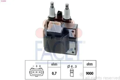 Produktbild von FACET 9.6256 Zündspule für VOLVO V40 Kombi (645) für RENAULT MEGANE I (BA0/1) MEGANE Scenic (JA0/1) MEGANE I Cabriolet (EA0/1)
