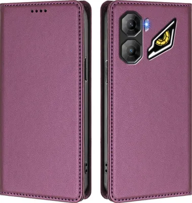 Produktbild von Handyhülle für ZTE nubia Neo 3, Kunstleder Klapphülle Stoßfeste Magnetische Hülle mit Ständer Lila
