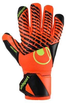 Zdjęcie produktu dla Rękawice bramkarskie Uhlsport Fangmaschine Absolutgrip Hn Pro Junior, czerwone i pomarańczowe, rozmiar 5.5, dla dzieci