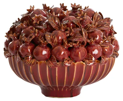 Immagine prodotto di Vaso in Vetroceramica POMEGRANATE di Light & Living bordeaux – Ø28,5x23 cm