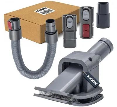 Produktbild von SQOON Tierpflege-Set für Dyson V8, V10, V11 & V12 – 5-teilig – Ersatz für 972205-01 – Bürsten & Absaugen in einem