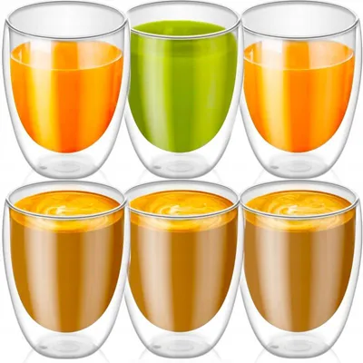 Produktbild von 6er Set Thermogläser 350ml für Kaffee und Drinks