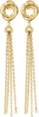 Produktbild von Elegante 9 Karat (375) Gold Damen - Paar Ohrringe - 52mm*8mm; TRS20307