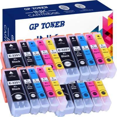 Produktbild von Drukerpatronen für Epson 33XL XP530 XP640 XP900 XP540 XP630 XP635 XP830, Menge:2 Sets = (20 Drukerpatronen)