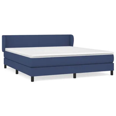 Produktbild von vidaXL Boxspringbett mit Matratze Blau 180x200 cm Stoff