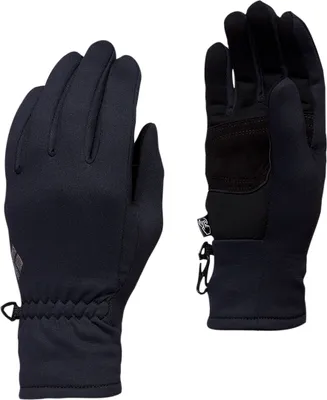 Schwarze Midweight Screentap Handschuhe von Black Diamond; geeignet für Touchscreen-Bedienung.