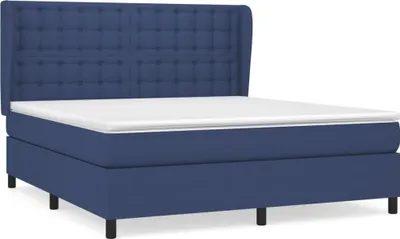Produktbild von vidaXL Boxspringbett mit Matratze Blau 180x200 cm Stoff