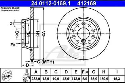 Immagine prodotto di ATE Disco freno Articolo: 24.0112-0169.1