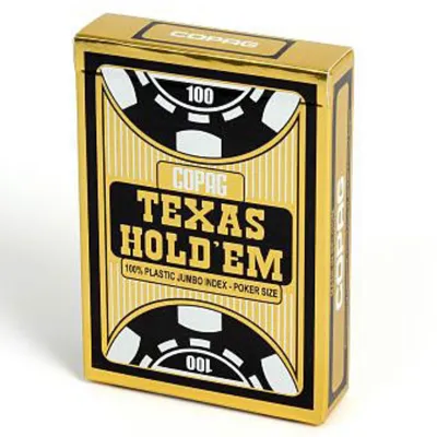 Image de Texas Holdem Gold Jumbo Face czarne