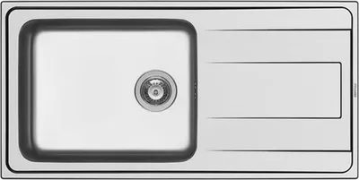 Produktbild von PYRAMIS ALEA PLUS 1B 1D Spüle aus Edelstahl - Ausschnitt 980 x 480 / Edelstahlspüle