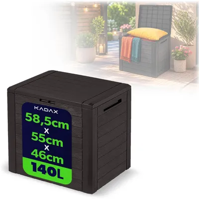 Produktbild von KADAX Gartenbox "Grewena", Gartenbox für Garten und Terrasse, Gartenbox 140L