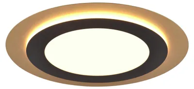 Immagine prodotto di Plafoniera LED rotonda con telecomando MORGAN nero-oro-tonalità dorate 42W Tonalità di bianco 5600 lm metallo dim.: 4x45x45 cm IP20 Trio