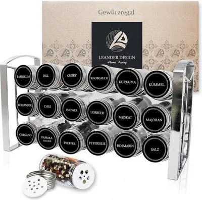 Produktbild von Famanu Gewürzregal praktischer Kräuterorganizer - verchromt