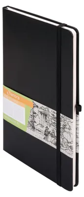 Produktbild von Notes A5 z gumką Romantyzma kratka czarny