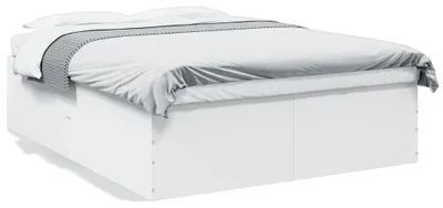 Produktbild von vidaXL Bettgestell Weiß 150x200 cm Holzwerkstoff