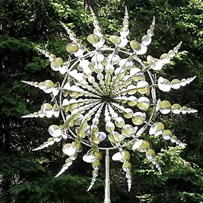Produktbild von Einzigartige und magische Windmühlen aus Metall, Windspinner, Windfänger, Dekoration für den Garten